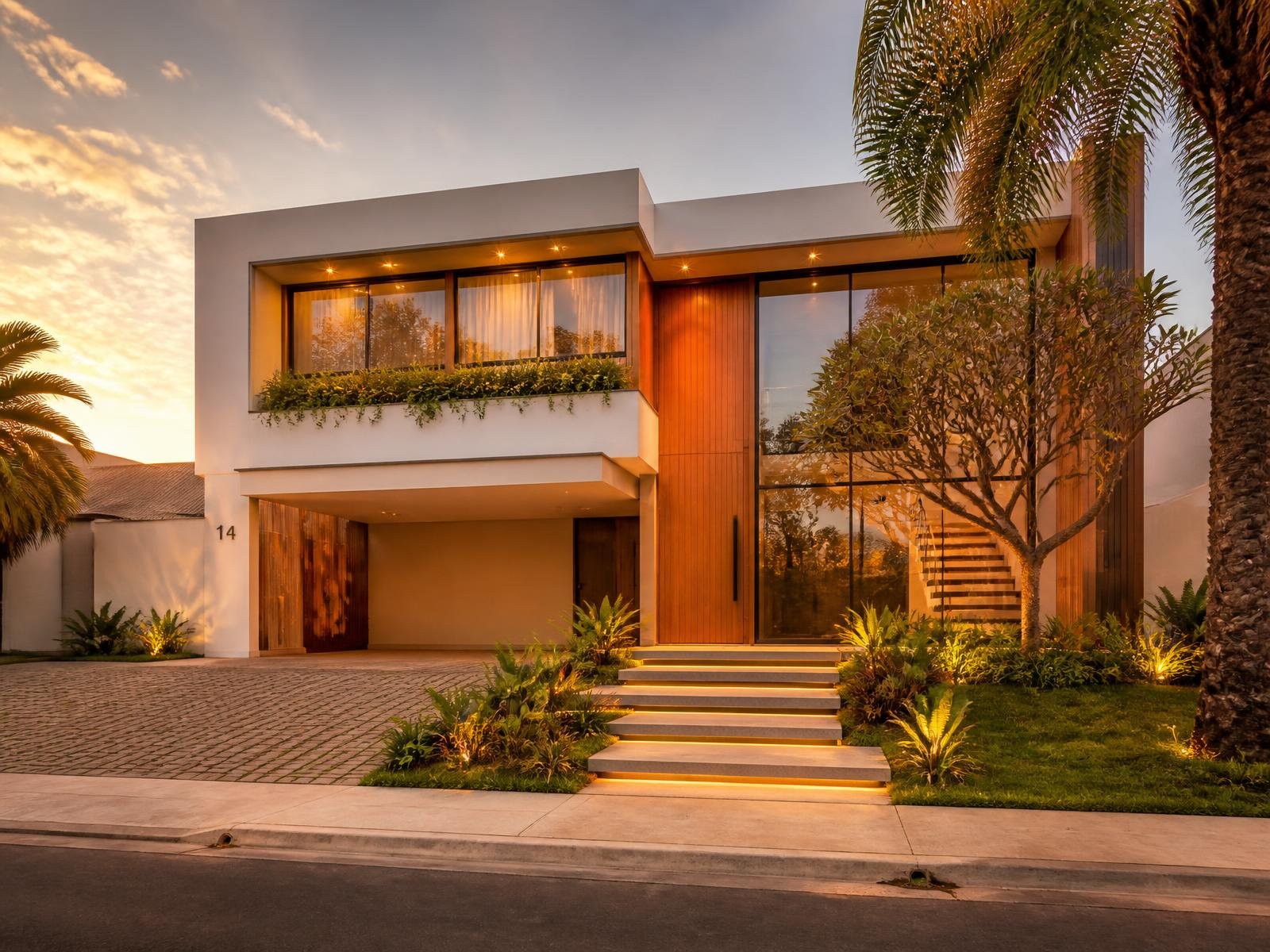 Fachada de casa moderna regularizada em Brasília